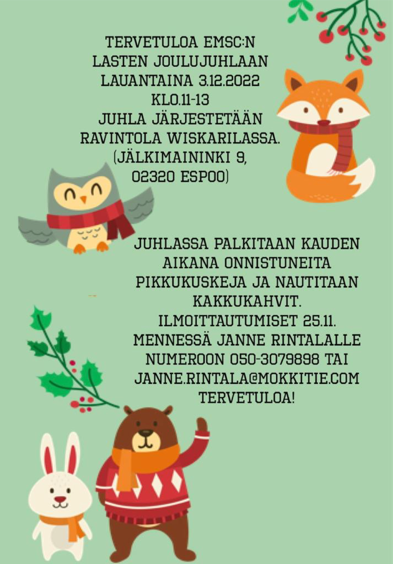EMSC Lasten Joulujuhla 3 12 2022 Klo 11 13 Espoo Motorsport Club